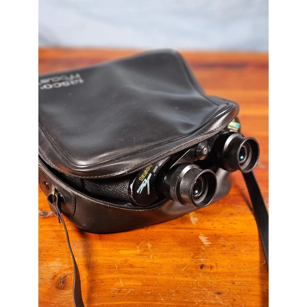 Vintage Tasco Zip 7x35 Binoculars with Case Fully Coated Optics